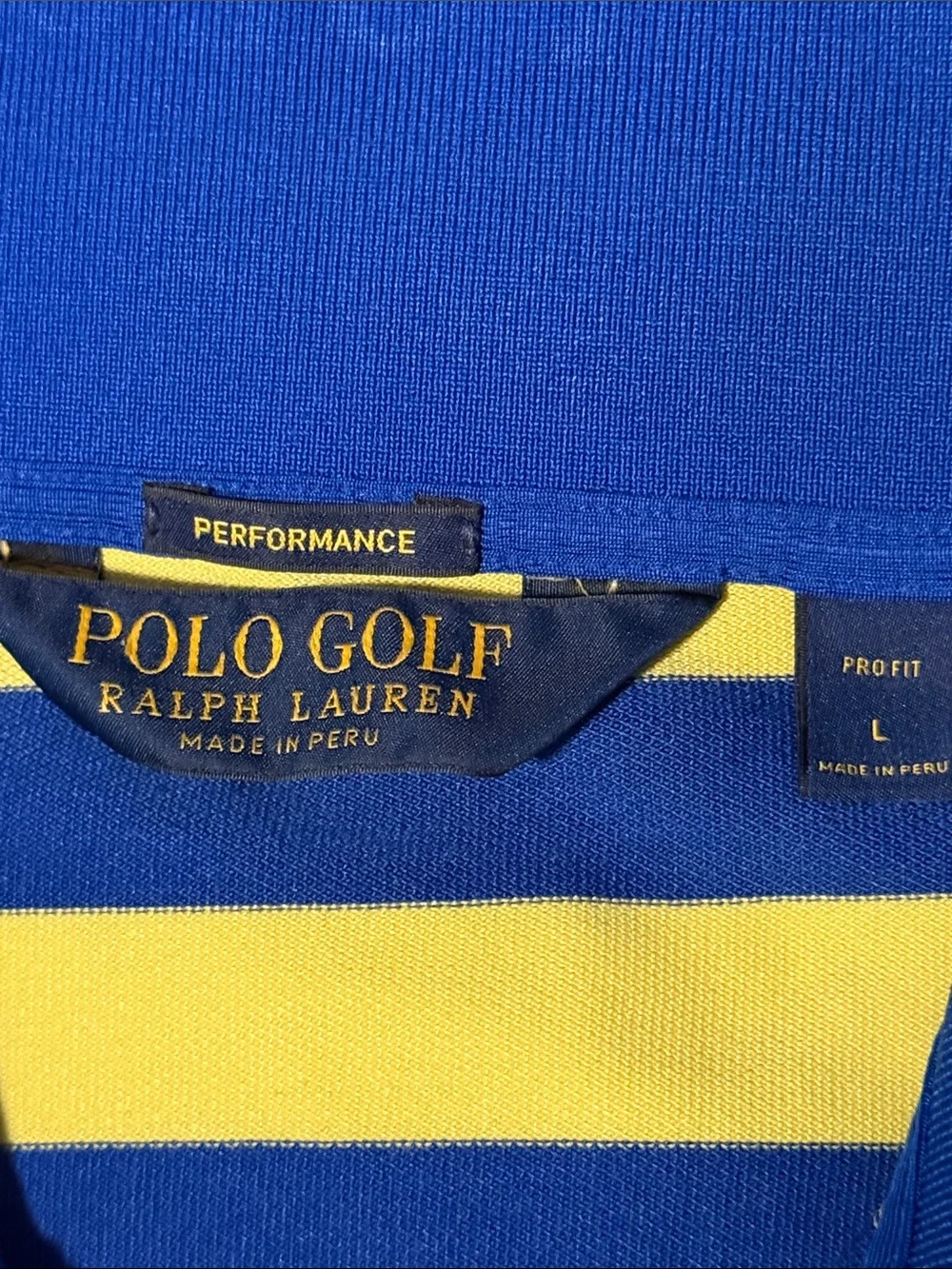 Polo Golf Ralph Lauren Performance Profit Fit Striped Polo Shirt Men’s L
